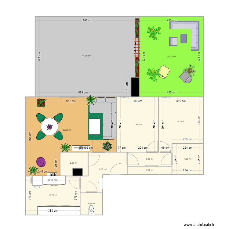 Schiltigheim. Plan de 14 pièces et 155 m2