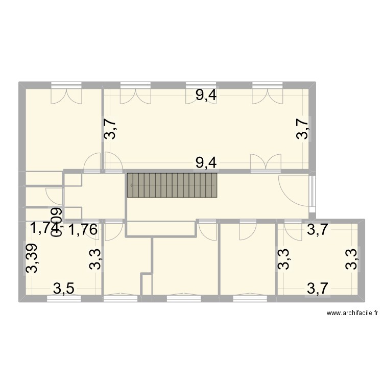 BLOT FOSSE. Plan de 15 pièces et 125 m2