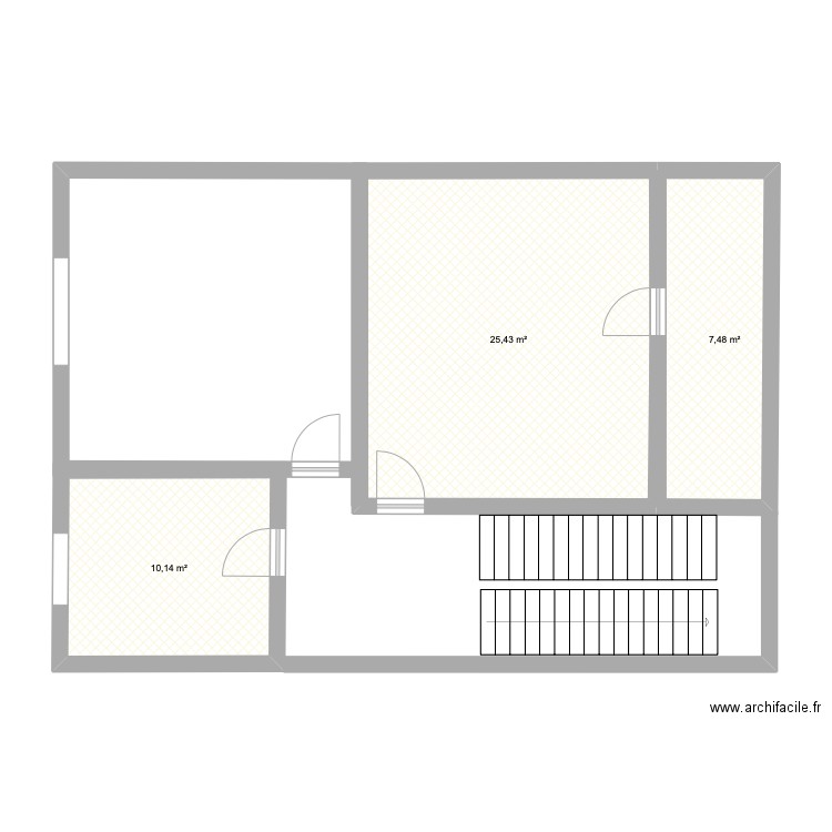 4 vents 1er. Plan de 3 pièces et 43 m2