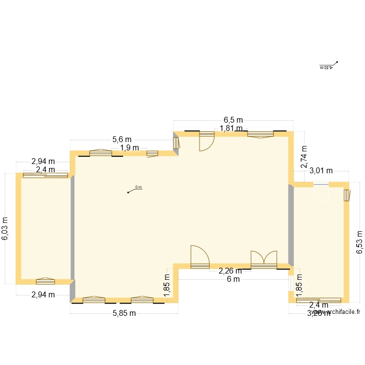 Maison St-Rambert après transformation. Plan de 2 pièces et 116 m2