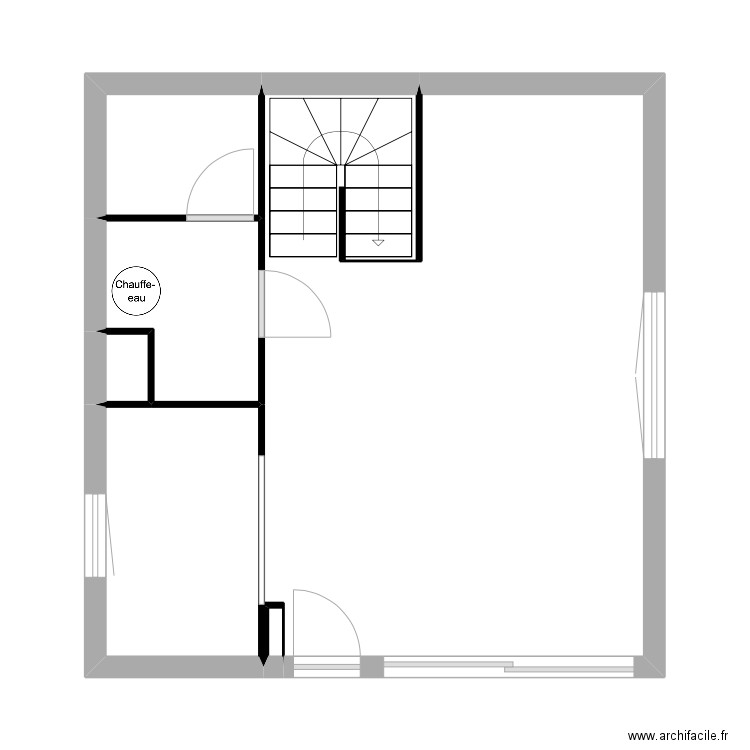 Plan d'agencement Projet Diam's . Plan de 5 pièces et 43 m2