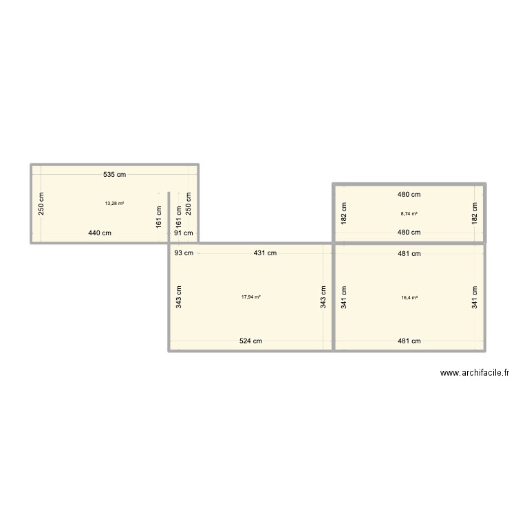 AppartementPorteSaintJean. Plan de 4 pièces et 56 m2