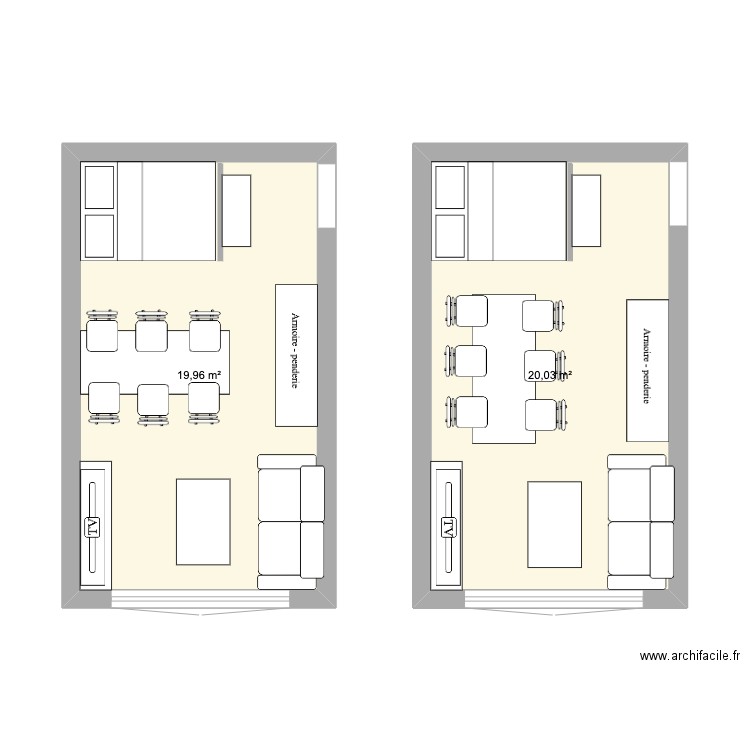 jpsandr. Plan de 2 pièces et 40 m2