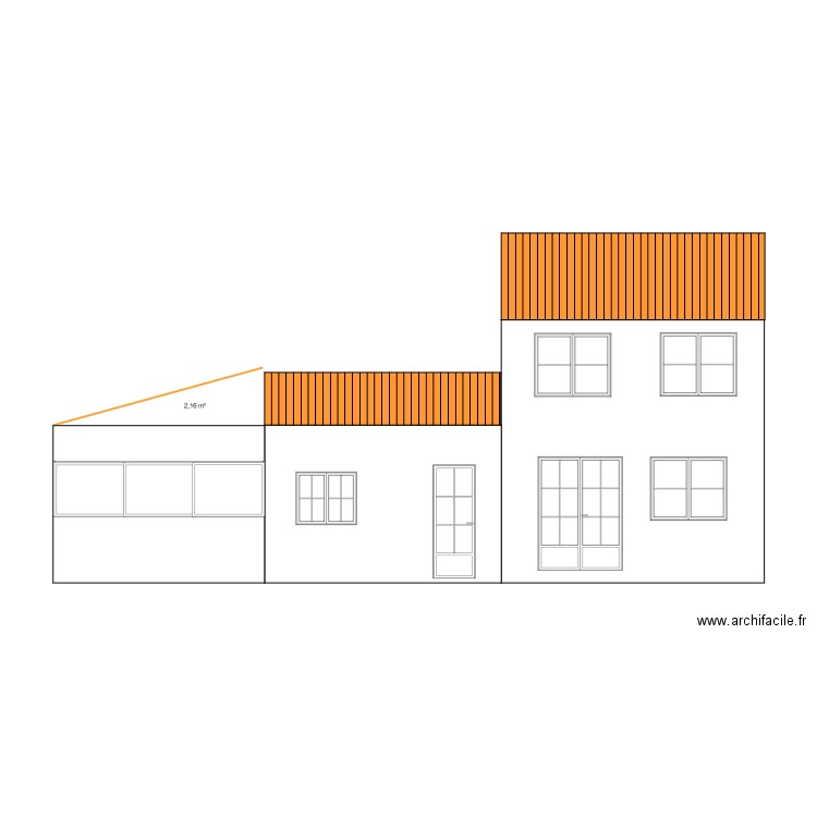 vue facade avant travaux. Plan de 0 pièce et 0 m2