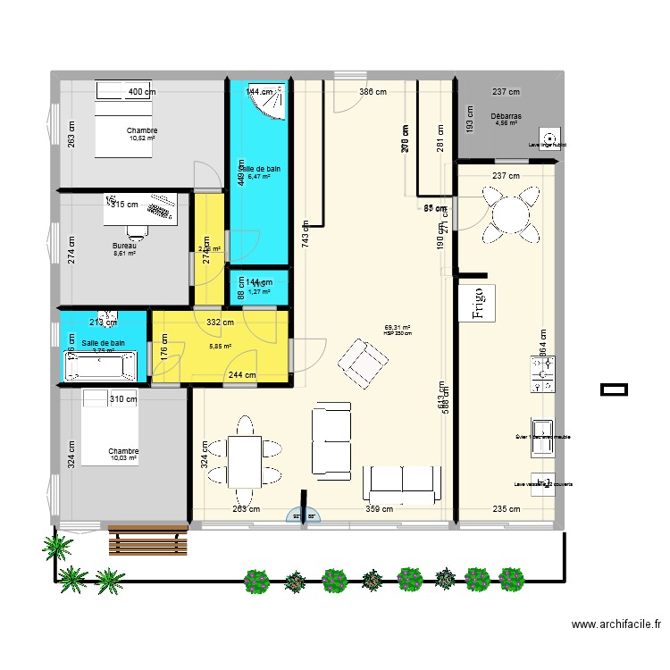 Ste Claire. Plan de 10 pièces et 122 m2