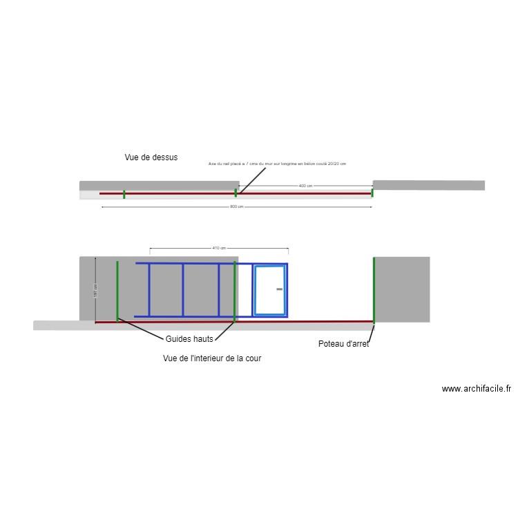 plan pose rail 7. Plan de 0 pièce et 0 m2