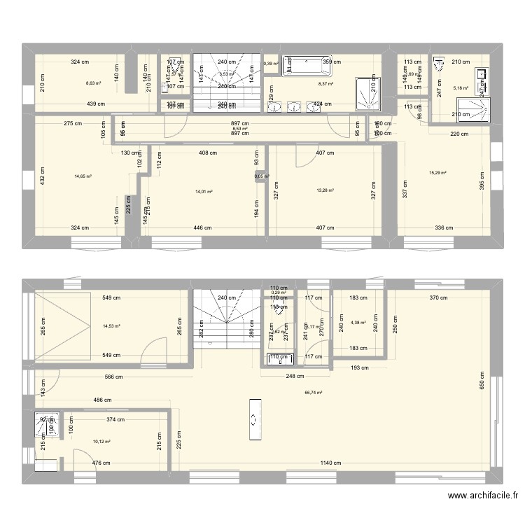 maison veyrier. Plan de 22 pièces et 199 m2