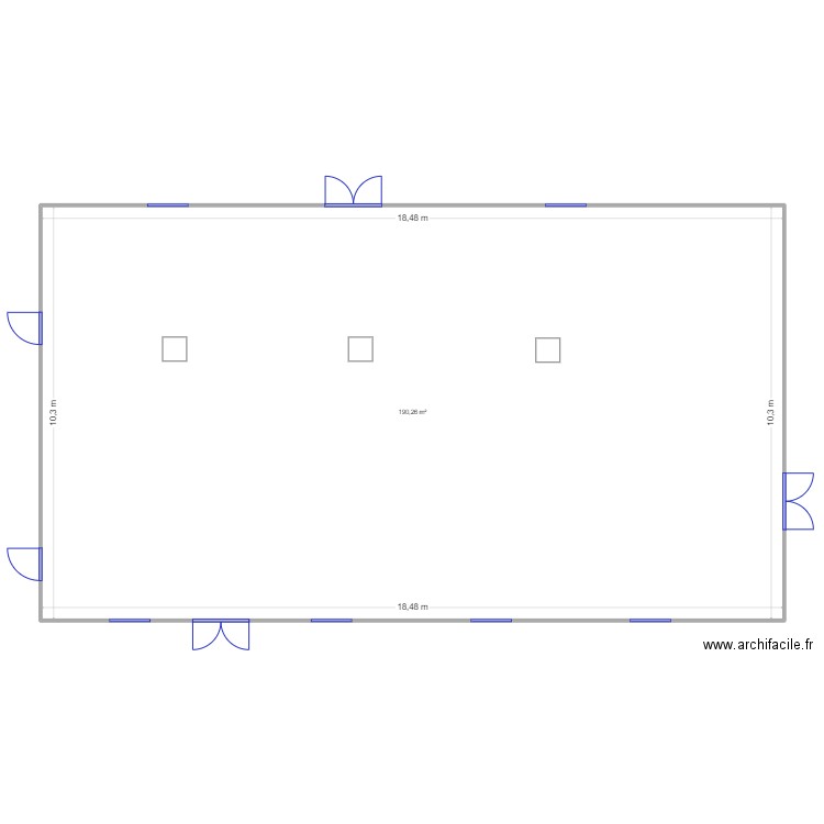 Salle Ecottes echelle. Plan de 1 pièce et 190 m2