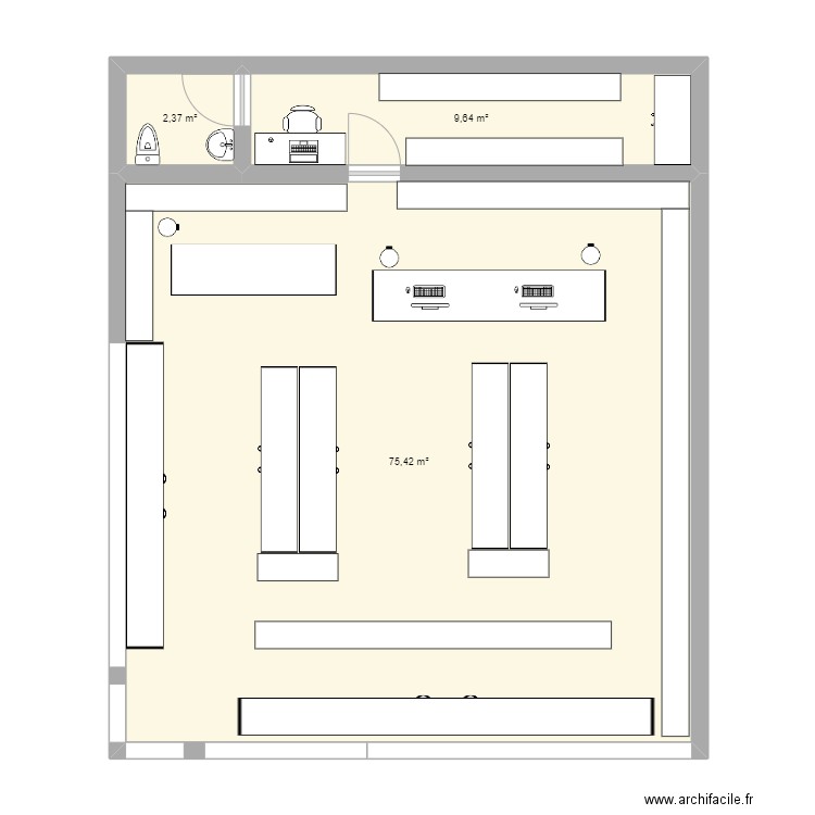 plan PFMP bac pro. Plan de 3 pièces et 87 m2