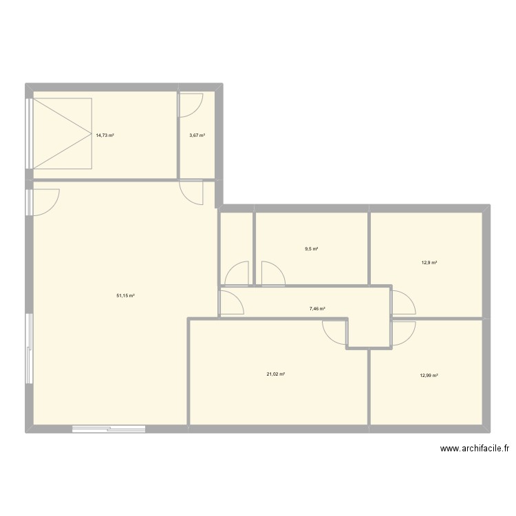 MAISON 2 L’finis. Plan de 8 pièces et 133 m2