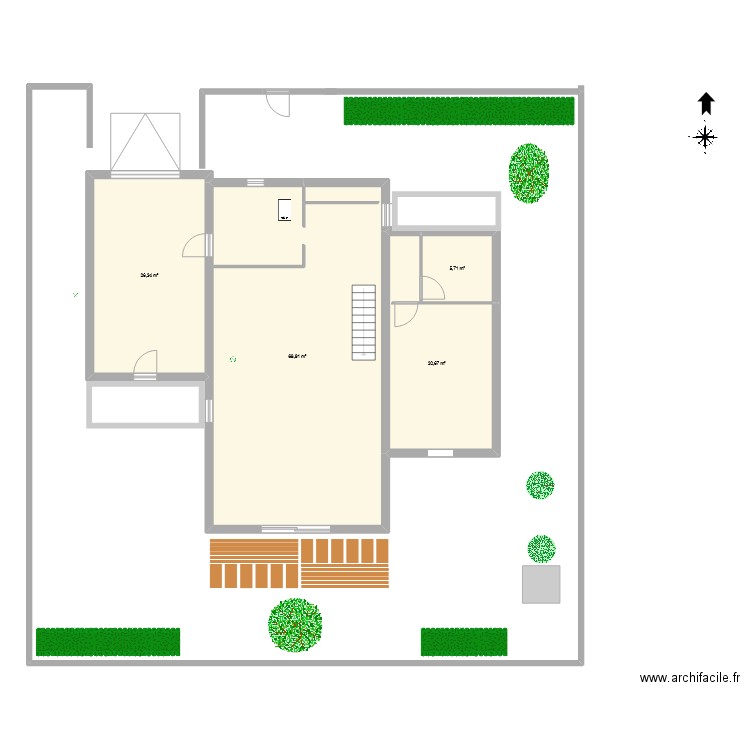 plan maison test. Plan de 4 pièces et 122 m2