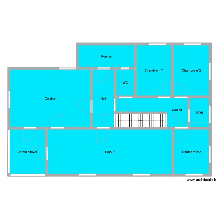 verdiers 3 - RDC. Plan de 12 pièces et 300 m2