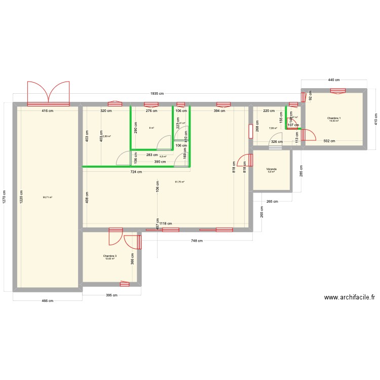 Villa Cuers 3. Plan de 11 pièces et 183 m2