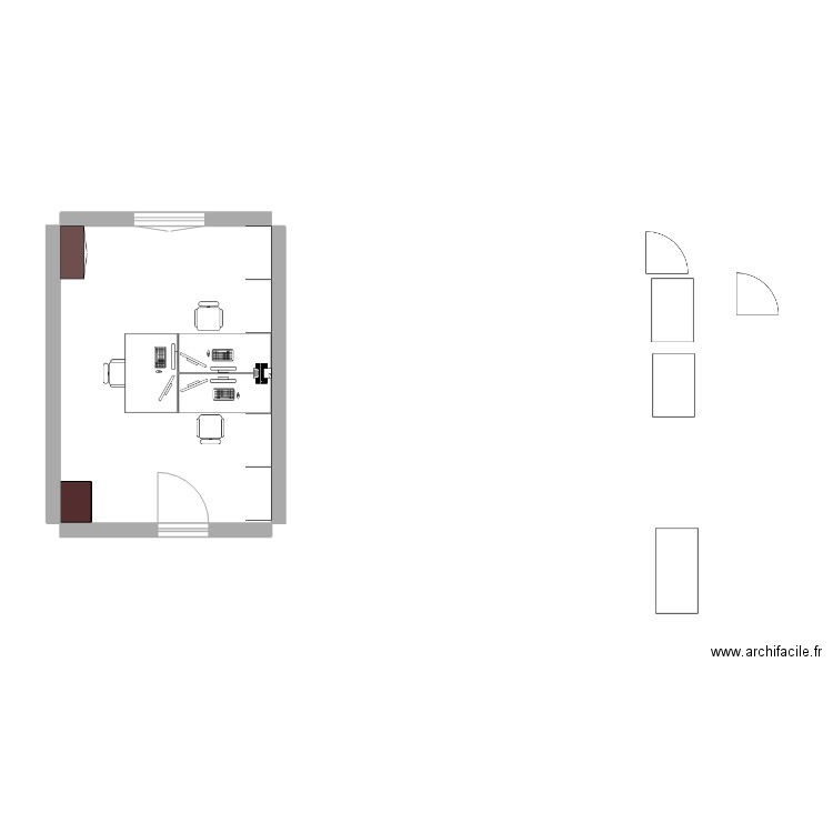 BUREAU 175*75. Plan de 0 pièce et 0 m2