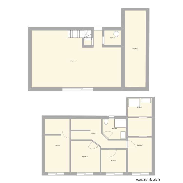 mAISON V2. Plan de 11 pièces et 147 m2