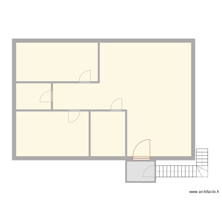 DND. Plan de 6 pièces et 100 m2