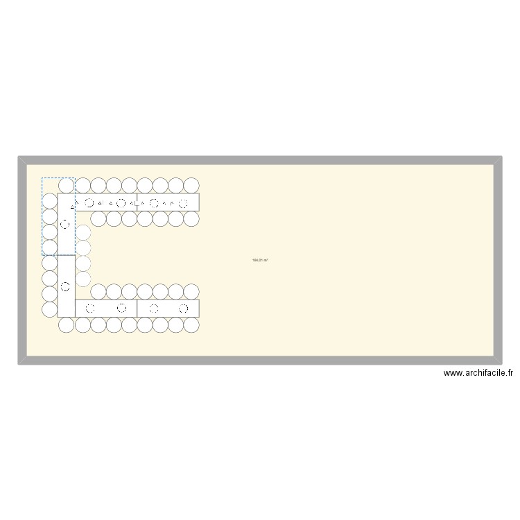 mariage. Plan de 1 pièce et 184 m2