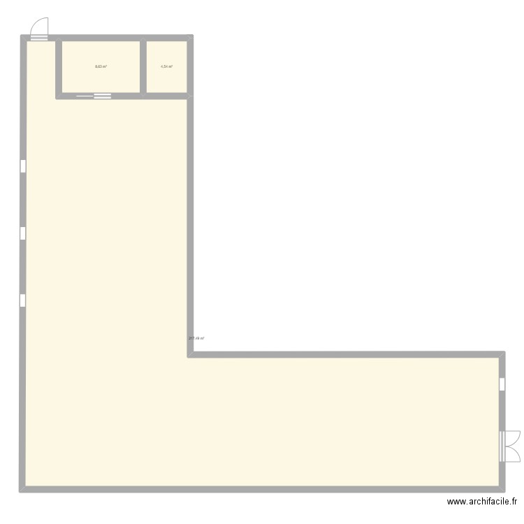 LABARAQUE. Plan de 3 pièces et 231 m2