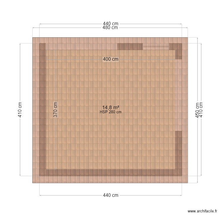 VUE DE DESSUS 2. Plan de 1 pièce et 15 m2