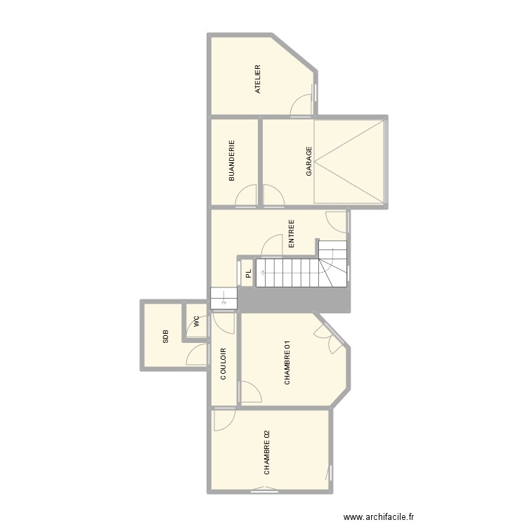 VAUVERT RDC BRAILLE. Plan de 11 pièces et 49 m2