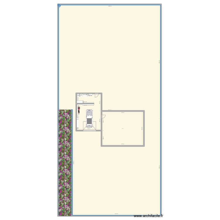 Garage. Plan de 3 pièces et 1312 m2