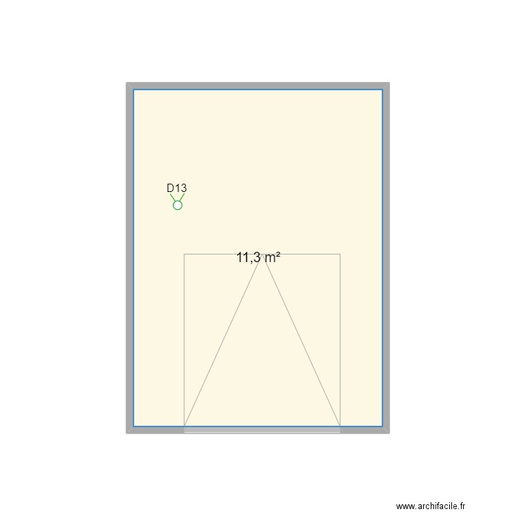 test andy. Plan de 1 pièce et 11 m2