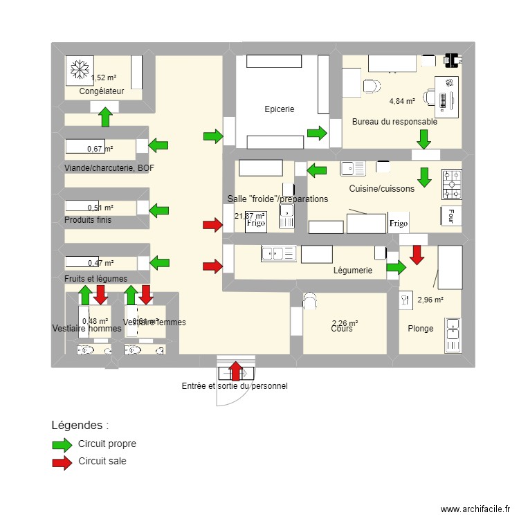 Marche en avant , labo gfb 2. Plan de 10 pièces et 36 m2