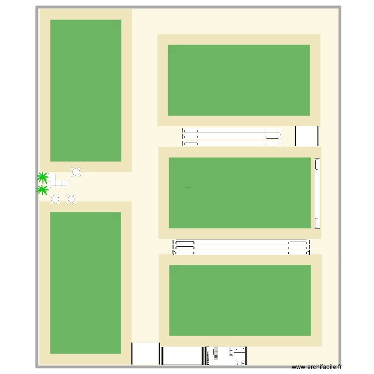 padel sena. Plan de 1 pièce et 2146 m2