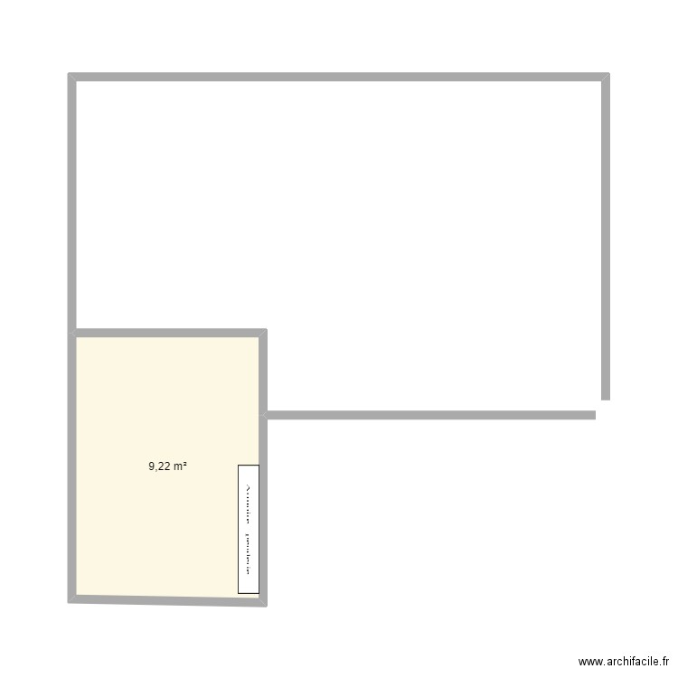 EMILE. Plan de 1 pièce et 9 m2