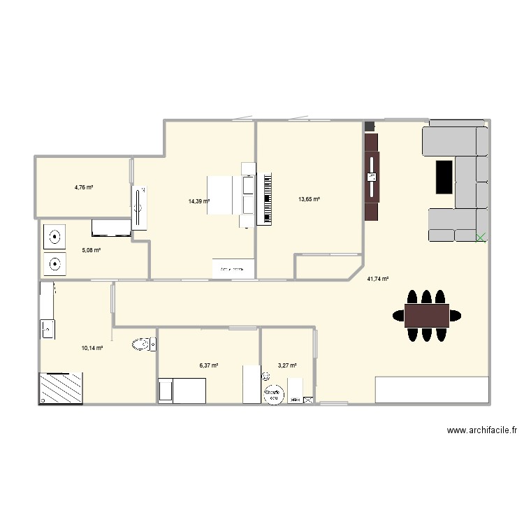 Condo 4 1/2+ n. Plan de 8 pièces et 99 m2