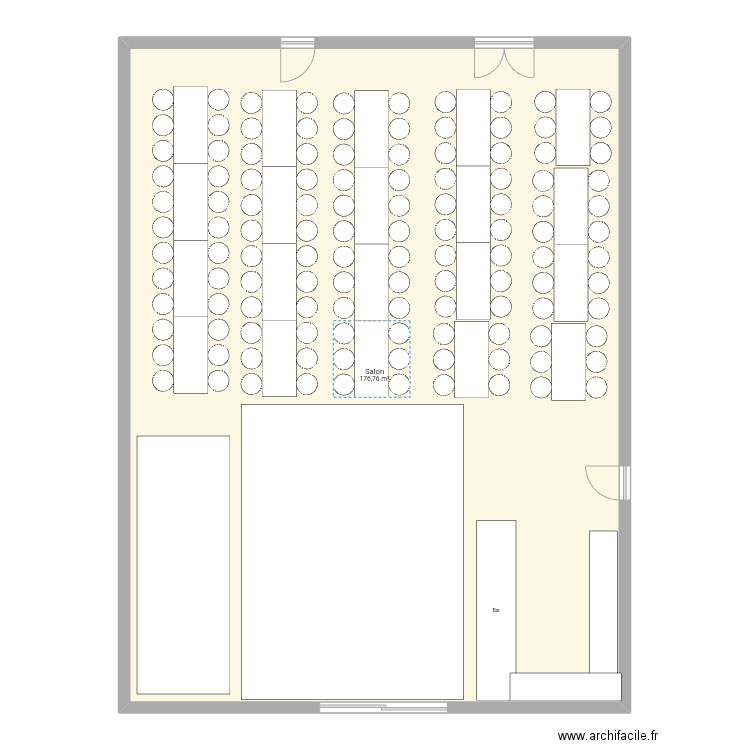 Salle Mariage Ligne ss tm. Plan de 1 pièce et 177 m2