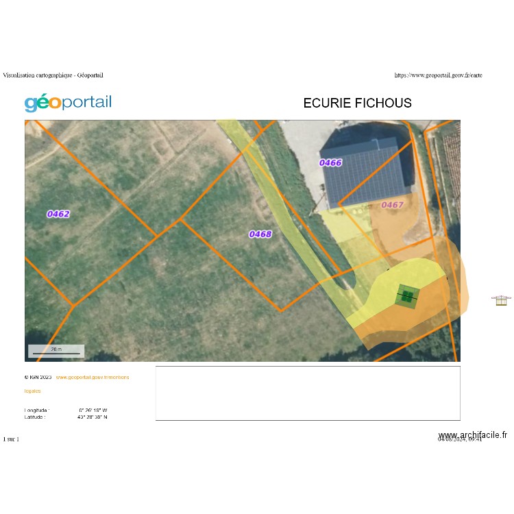 ECURIE FICHOUS. Plan de 0 pièce et 0 m2