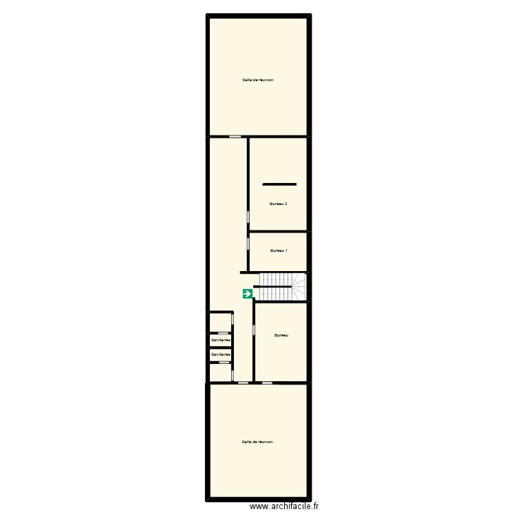 LES TROIS CHËNES VERDUN ETAGE. Plan de 11 pièces et 176 m2