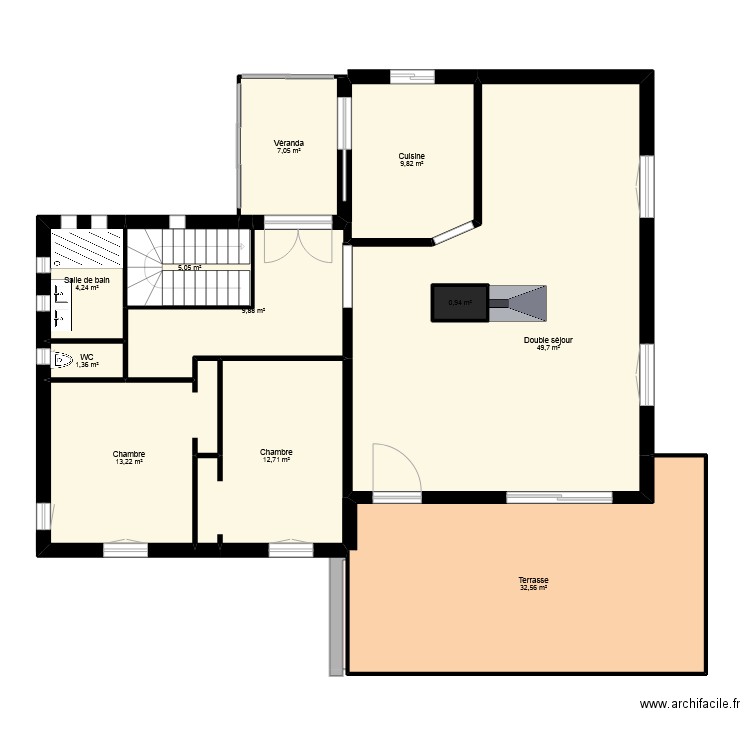 RICHARDS. Plan de 24 pièces et 268 m2