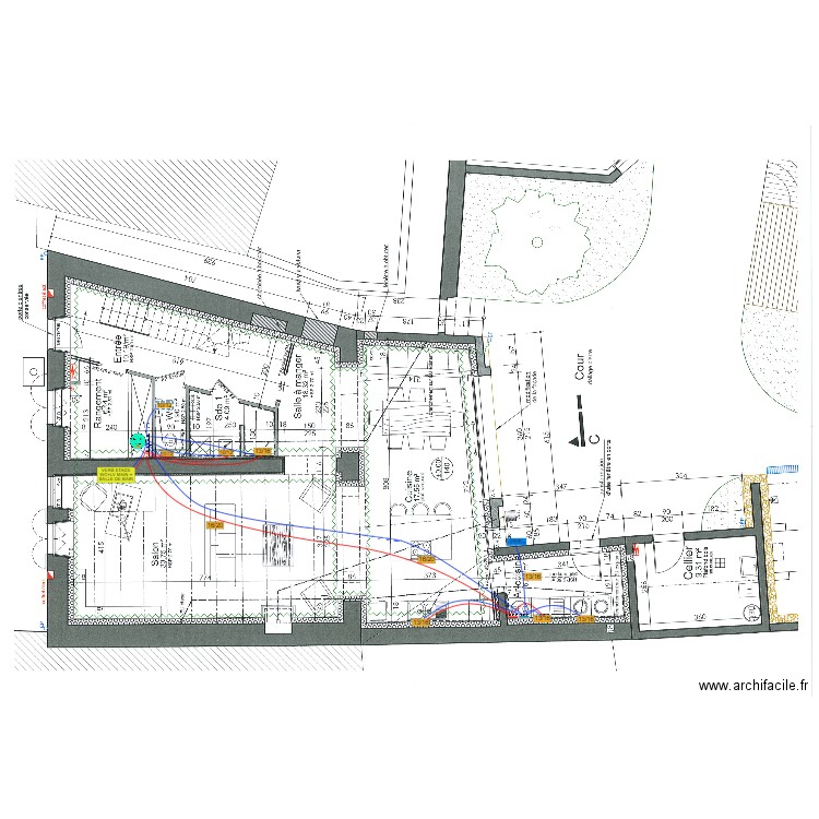 BERNIERE PLOMBERIE RDC. Plan de 0 pièce et 0 m2