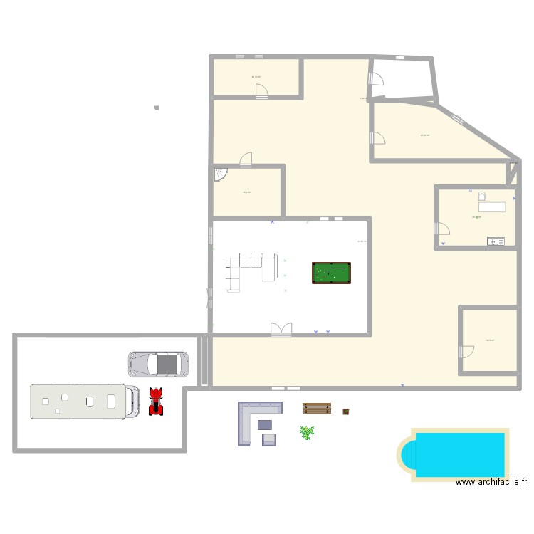 penthouse. Plan de 8 pièces et 312 m2