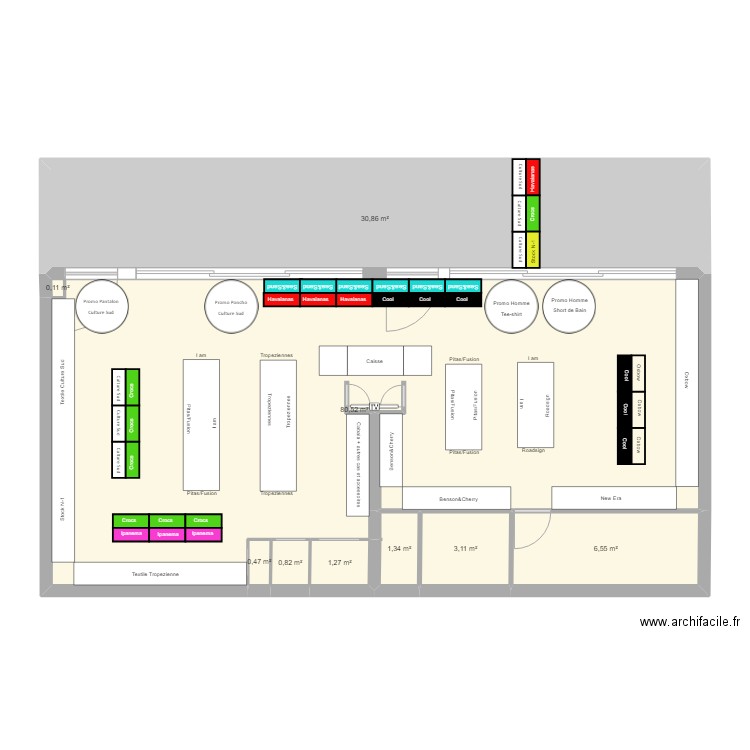 Sea&Sand La Tranche Pluie. Plan de 9 pièces et 125 m2