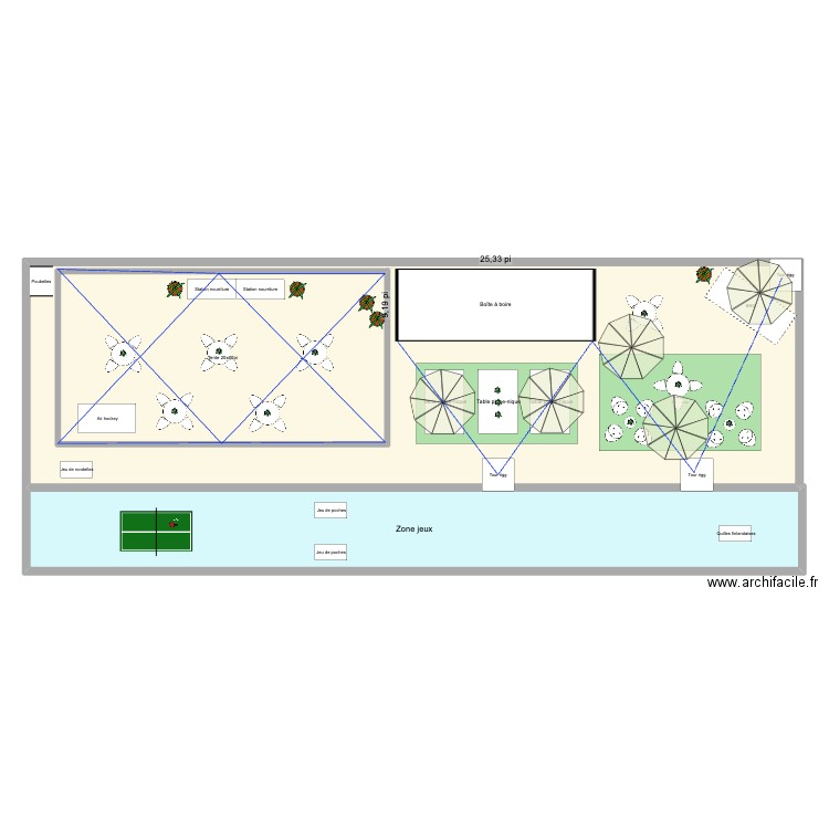 Plan Théatrixx - 5 à 7. Plan de 3 pièces et 404 m2