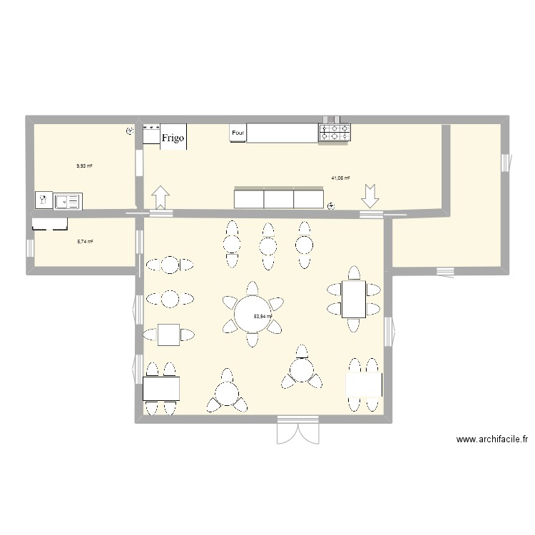 projet BP. Plan de 4 pièces et 111 m2