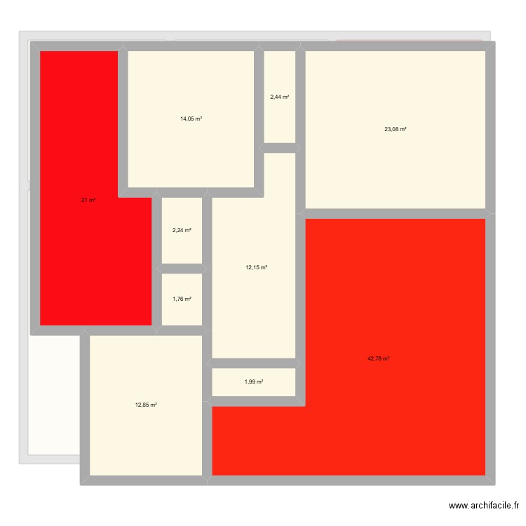 Richard. Plan de 17 pièces et 267 m2