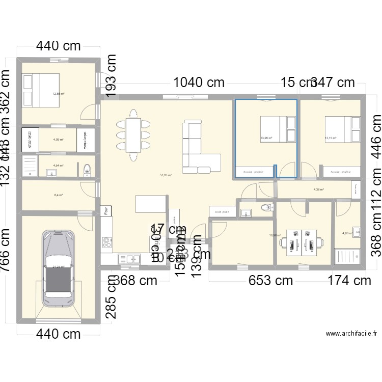 maison. Plan de 11 pièces et 161 m2