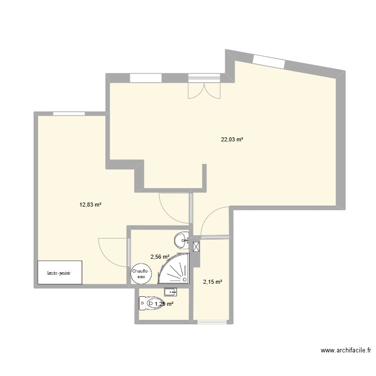 SEVRAN . Plan de 5 pièces et 41 m2