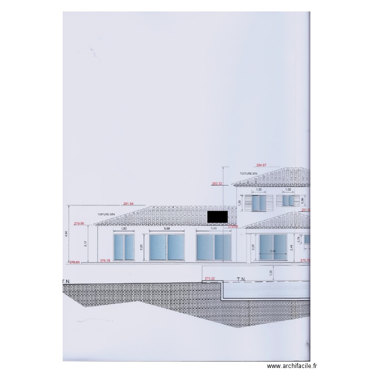 SOLDANO FACADE SUD. Plan de 0 pièce et 0 m2