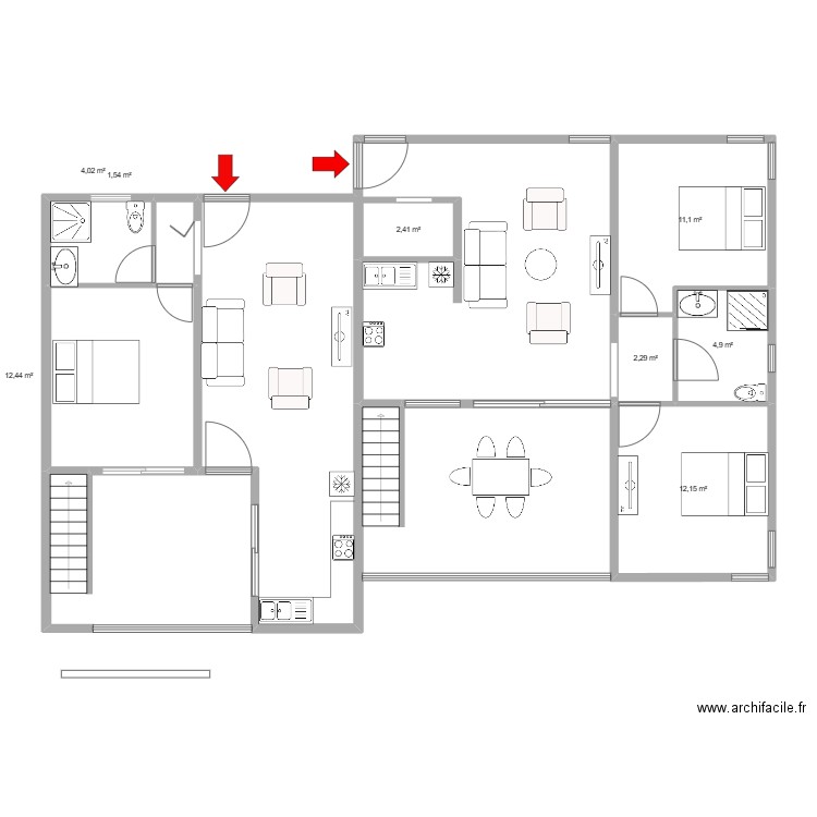 T3_T2. Plan de 0 pièce et 0 m2