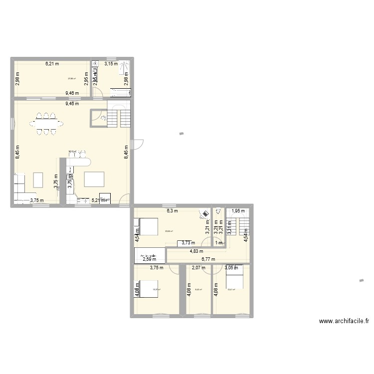 plan moranville 1. Plan de 8 pièces et 184 m2