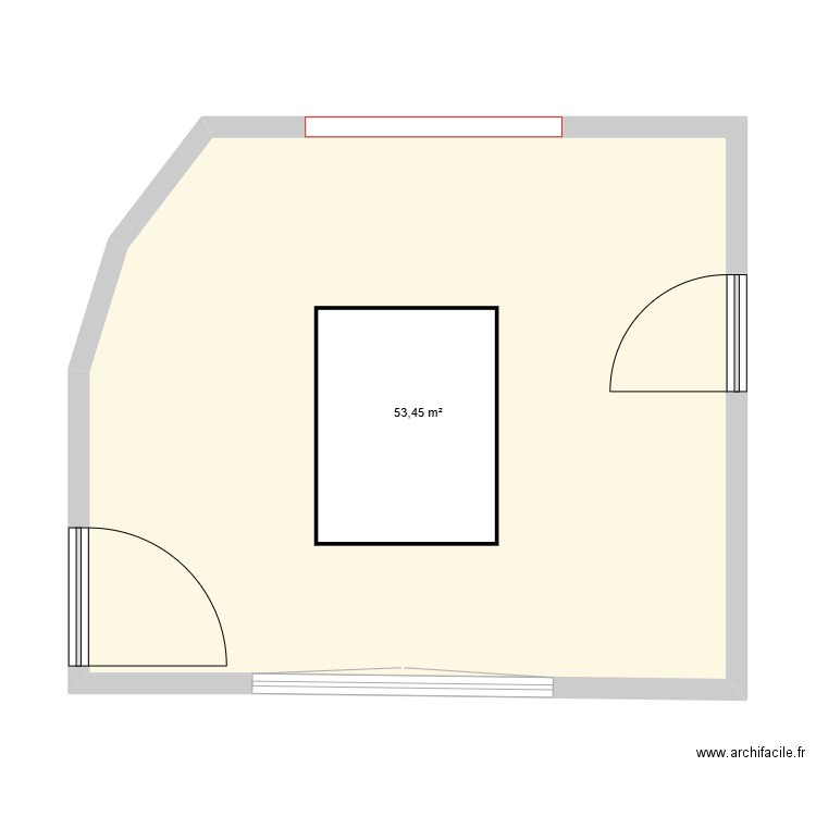 futurcuisine. Plan de 1 pièce et 53 m2