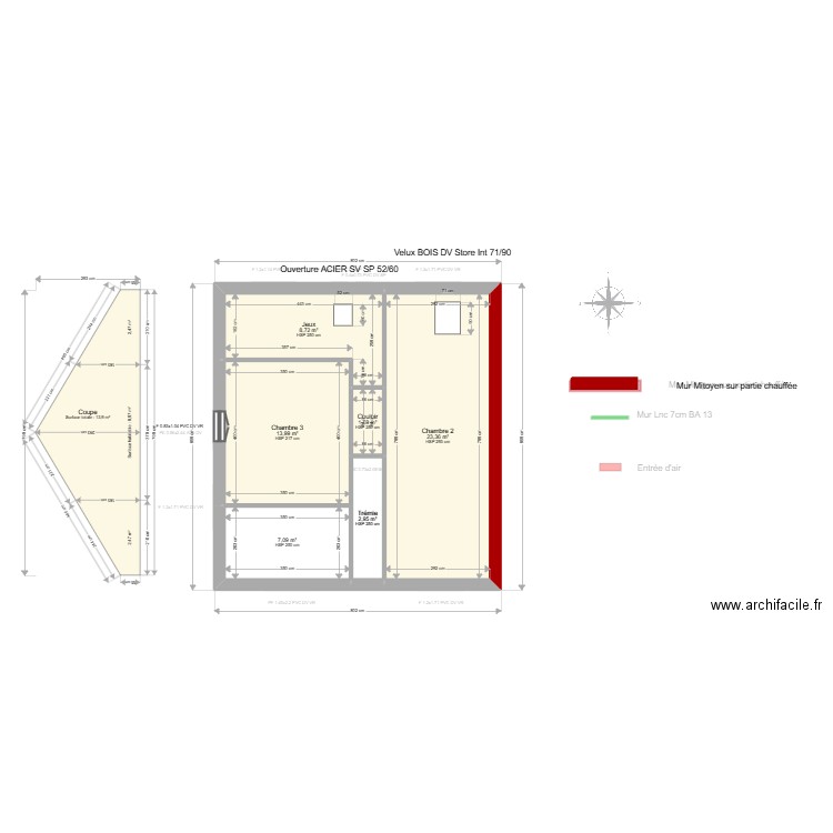 ML24016779. Plan de 17 pièces et 199 m2