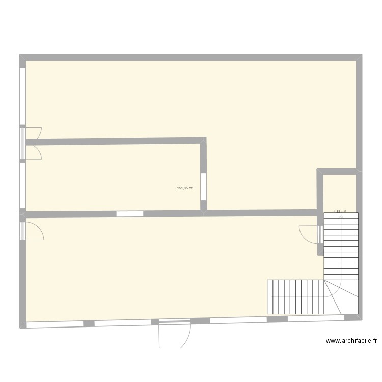 Grill2. Plan de 3 pièces et 253 m2