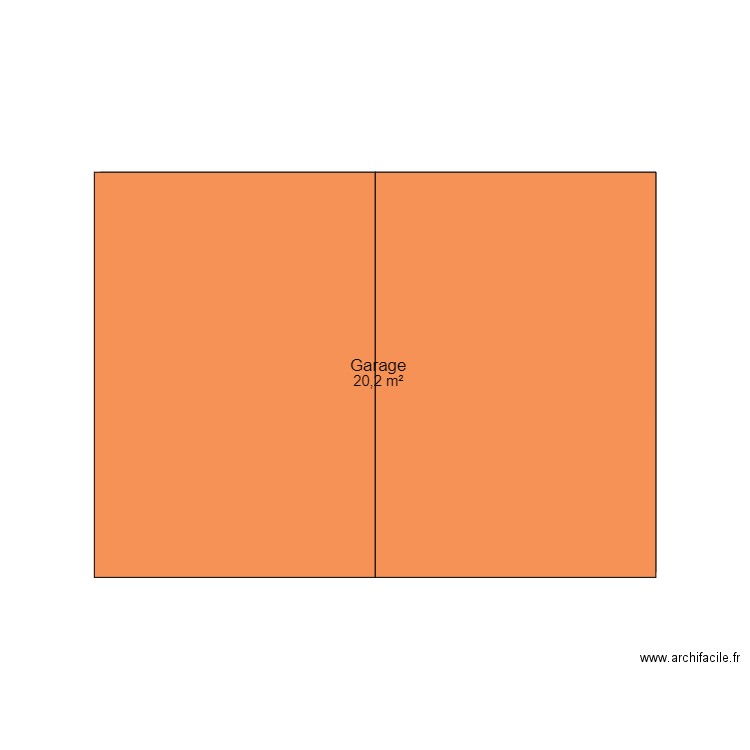 ABRIS JARDIN. Plan de 1 pièce et 20 m2