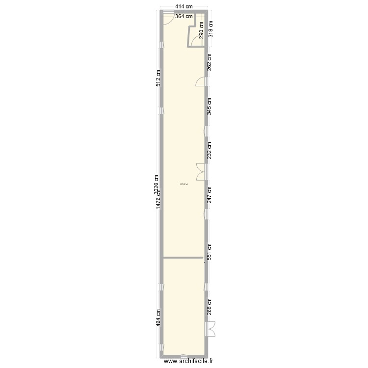 salle info MFR. Plan de 1 pièce et 108 m2